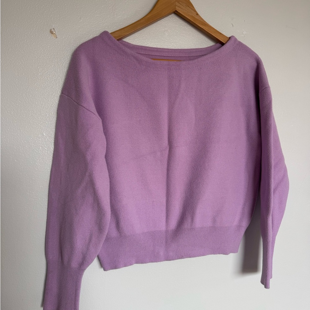 Anthropologie Lilac Crew Neck Sweater